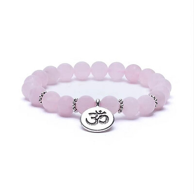 Edelsteen Armband Rozenkwarts Met Ohm