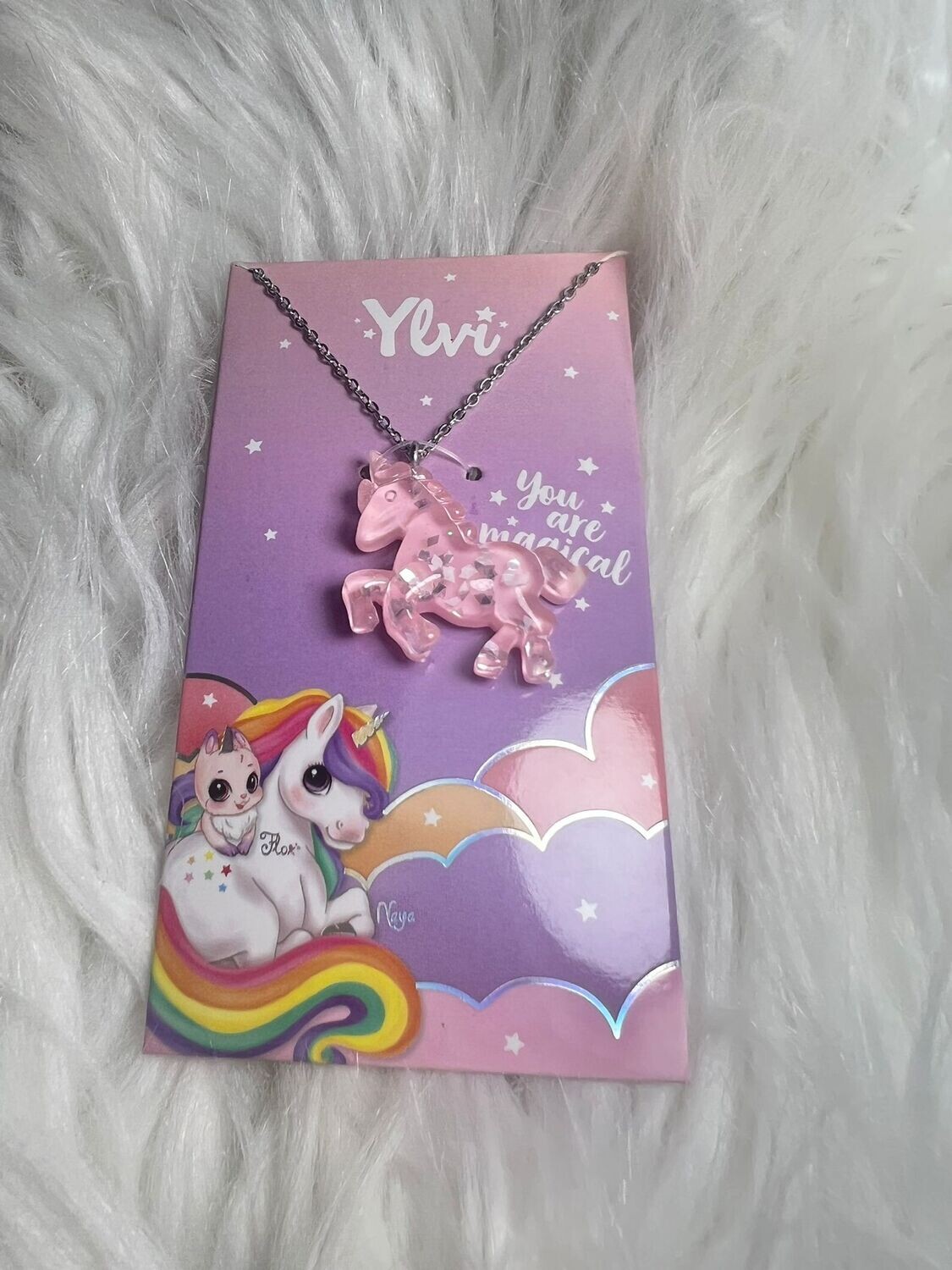 Ylvi Ketting Unicorn, Kleur: Rose