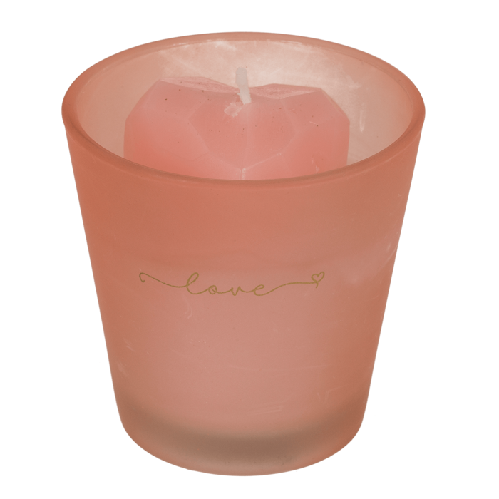 Hart Kaarsje, Kleur: Roze