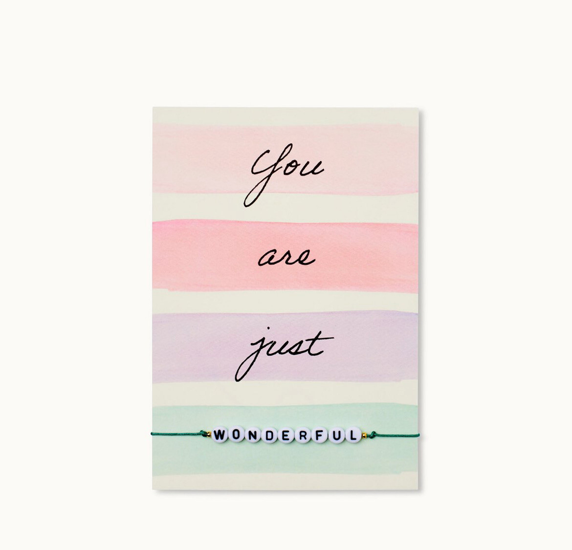 Kaart Met Armband You Are Just Wonderful