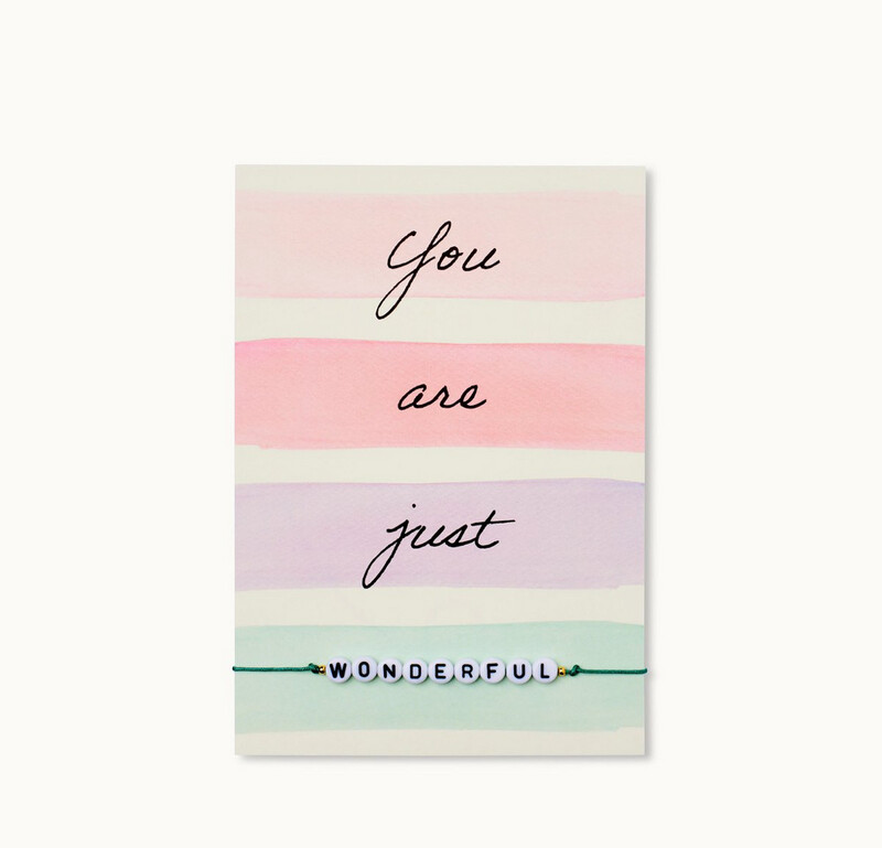 Kaart Met Armband You Are Just Wonderful