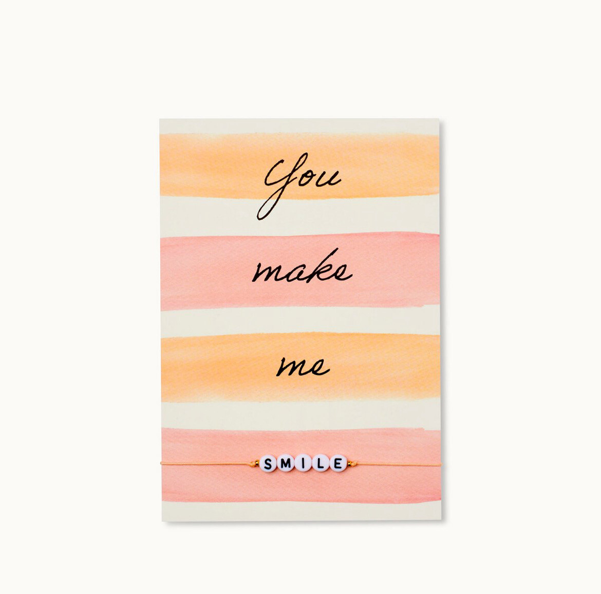 Kaart Met Armband You Make Me Smile