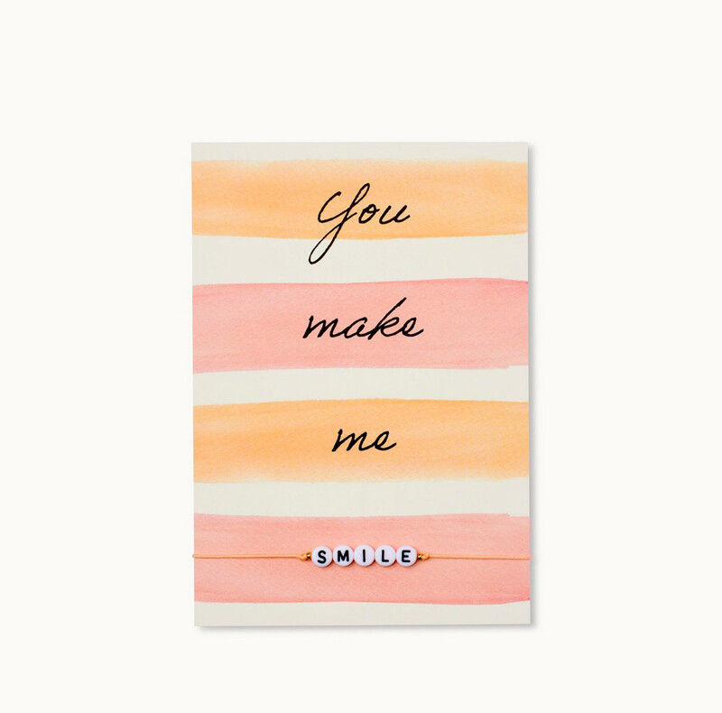 Kaart Met Armband You Make Me Smile