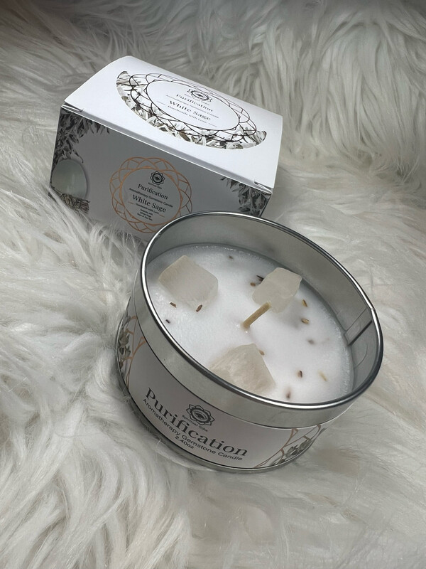 Geurkaars Met Edelstenen Purification