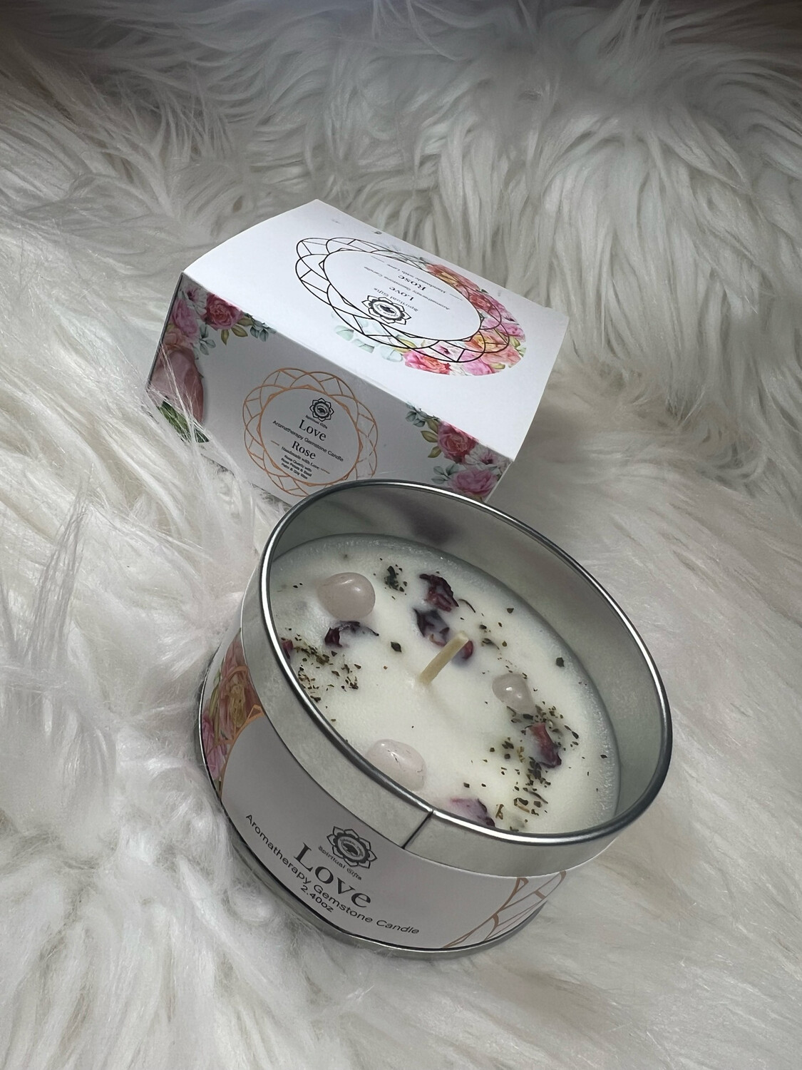 Geurkaars Met Edelstenen Love