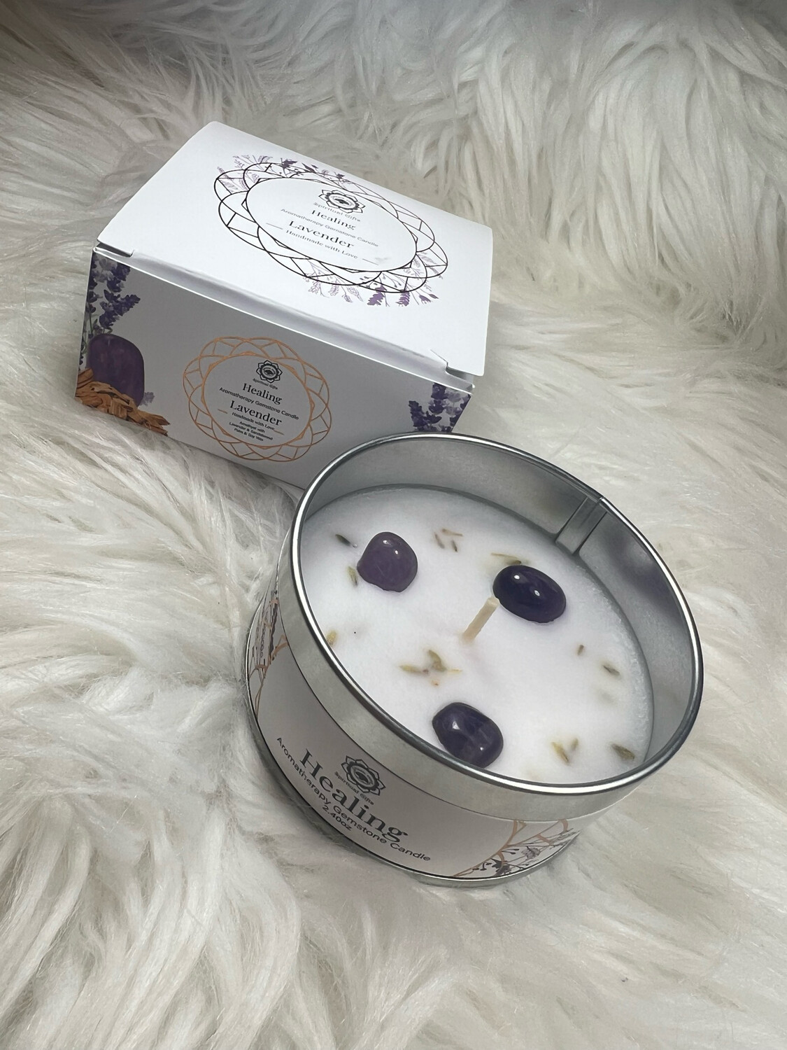 Geurkaars Met Edelstenen Healing
