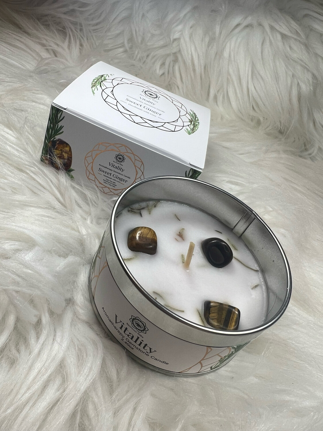 Geurkaars Met Edelstenen Vitality