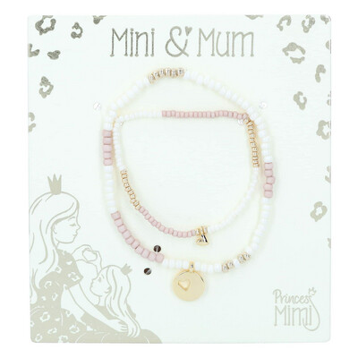 Princess Mimi Armbanden Mini &amp; Mum Beige/Nuderoze