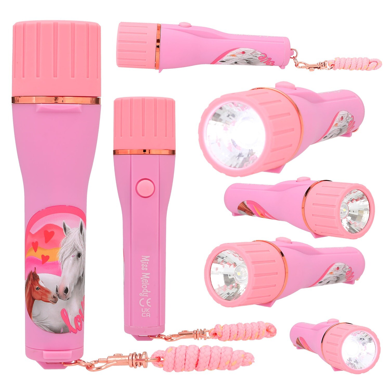 Miss Melody Zaklantaarn Met Timer, kleur: Roze