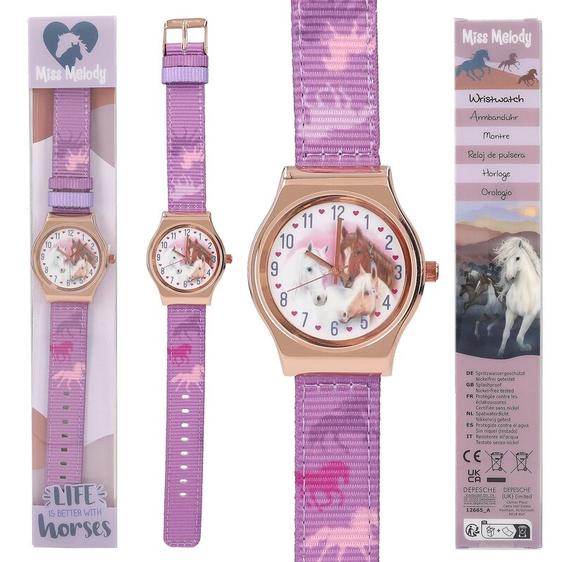 Miss Melody Horloge, Kleur: Paars