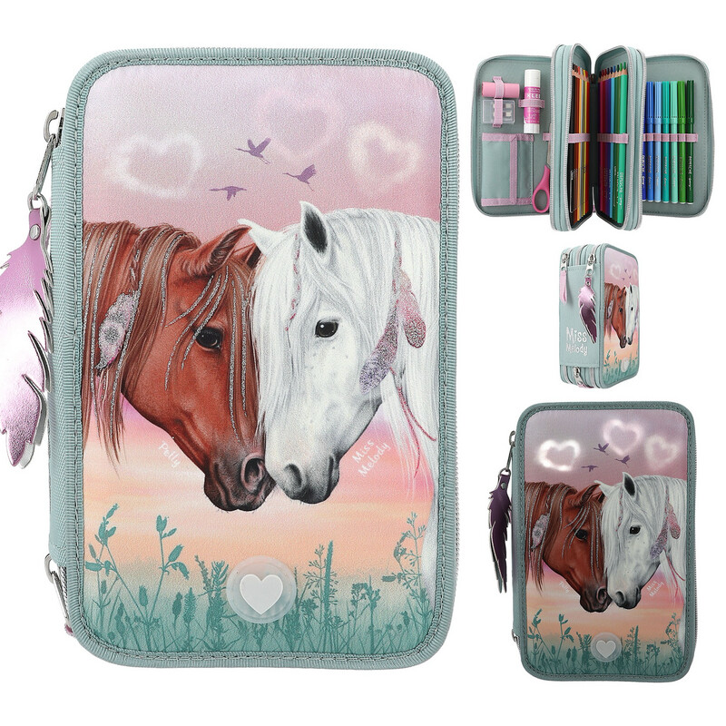 Miss Melody 3-vaks Etui Met LED Licht