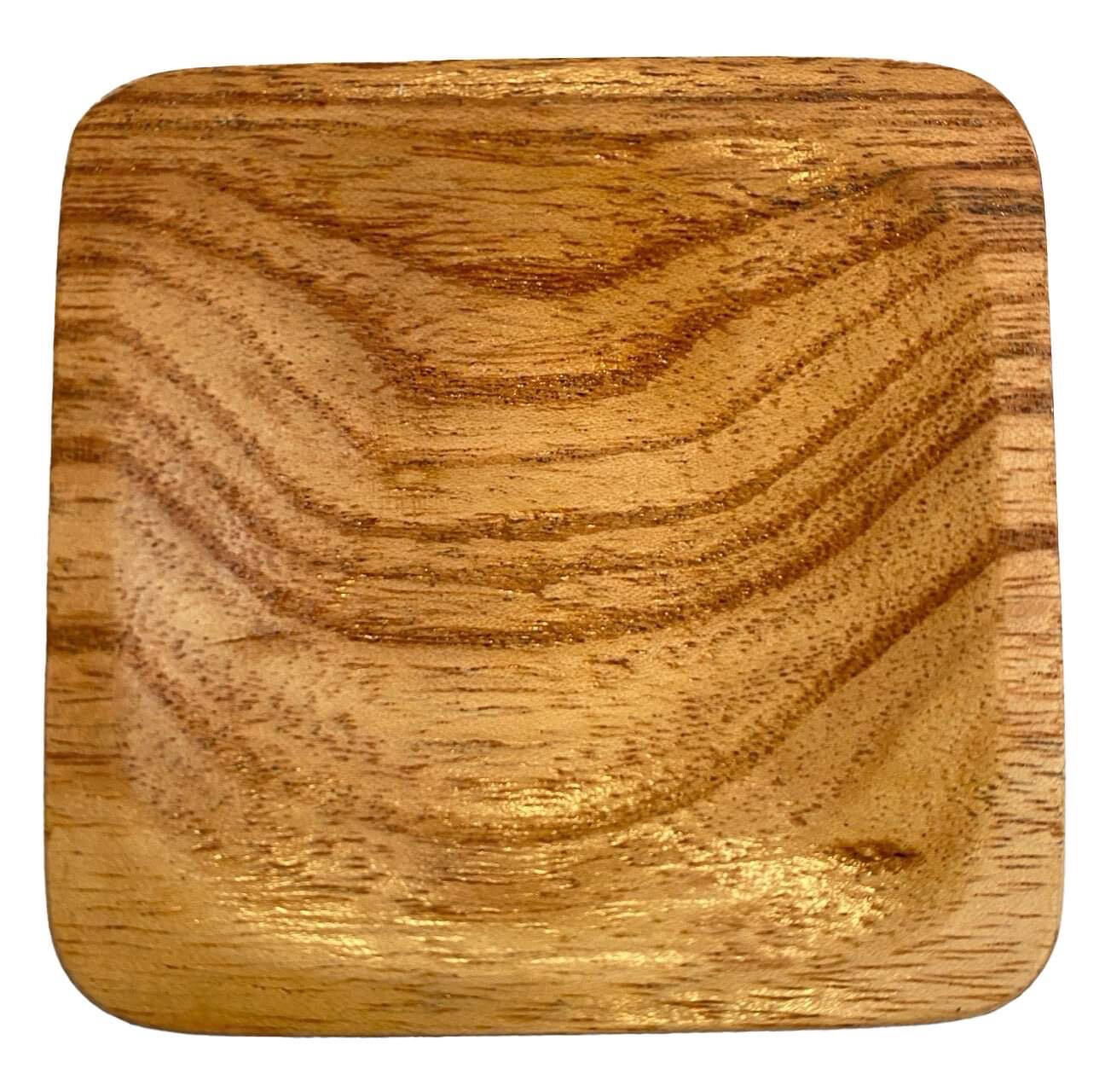 Houten Schaaltje Vierkant Amber Stones