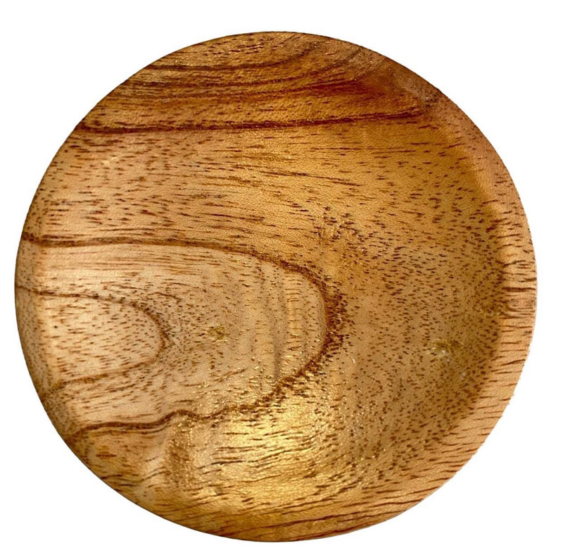 Houten Schaaltje Rond Amber Stones