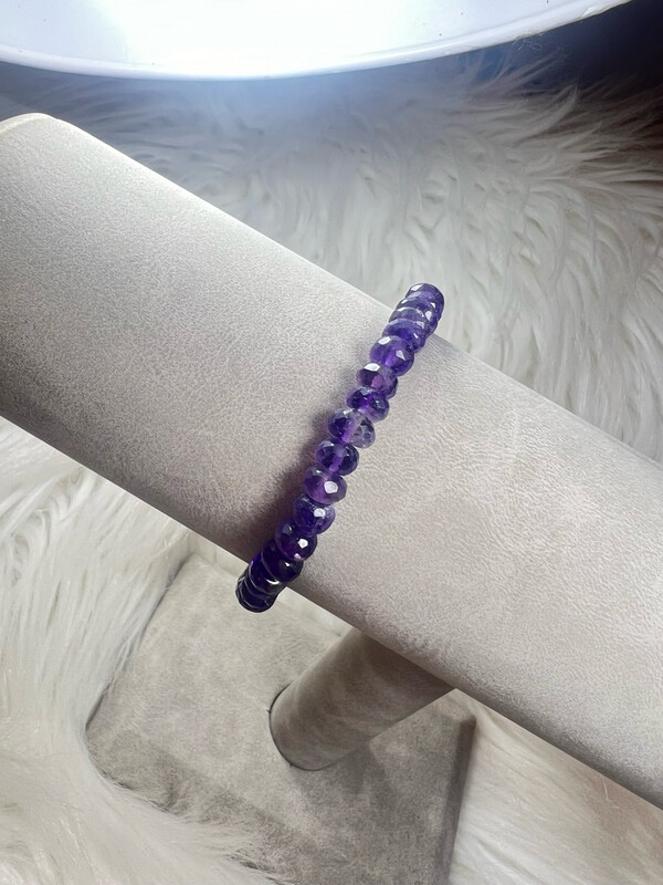 Amethist Armband Facet Kralen AA Kwaliteit 6mm