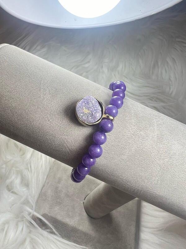 Amethist Armband Met Aura Hanger