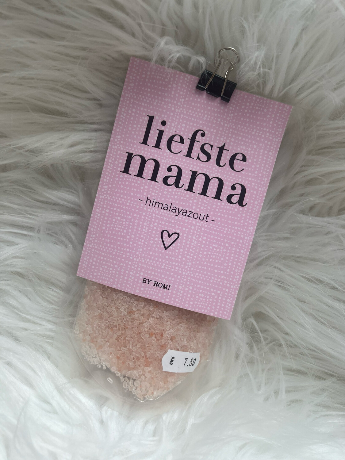 Liefste Mama Himalayazout Pink