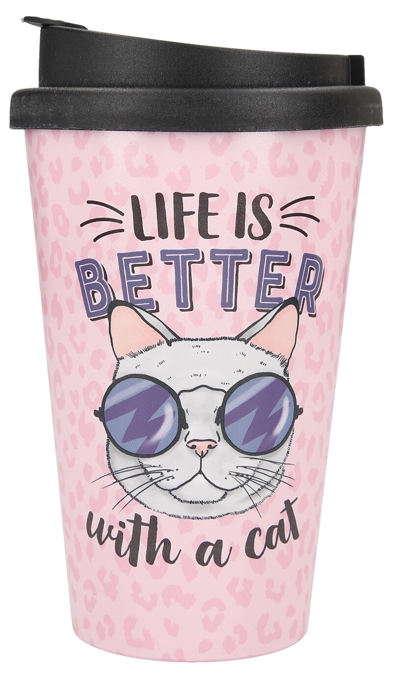 Beker to go 031 life is better with a cat