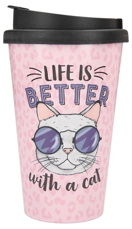 Beker to go 031 life is better with a cat