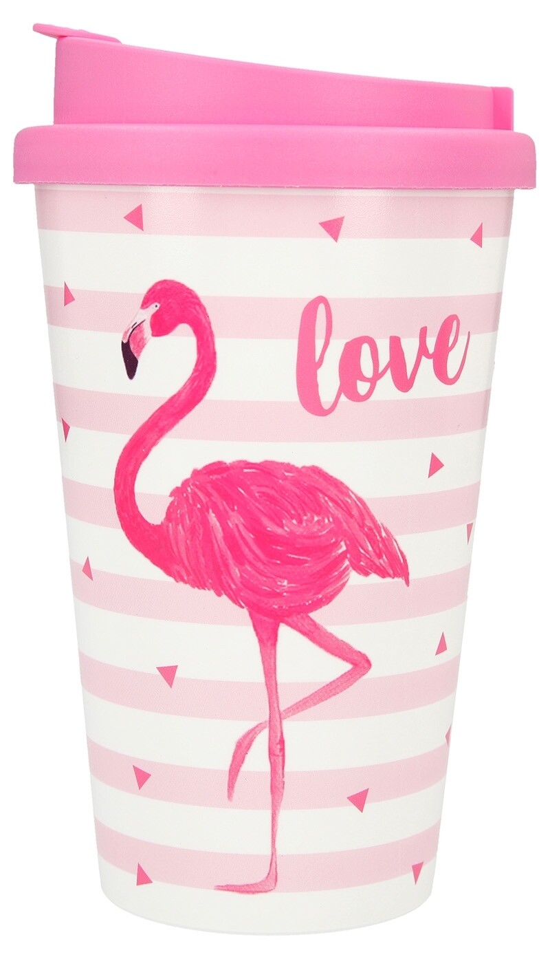 Beker to go 025 flamingo