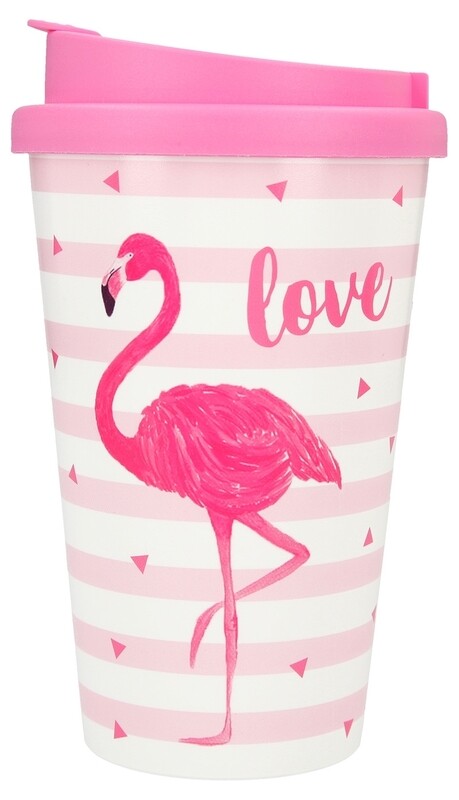 Beker to go 025 flamingo