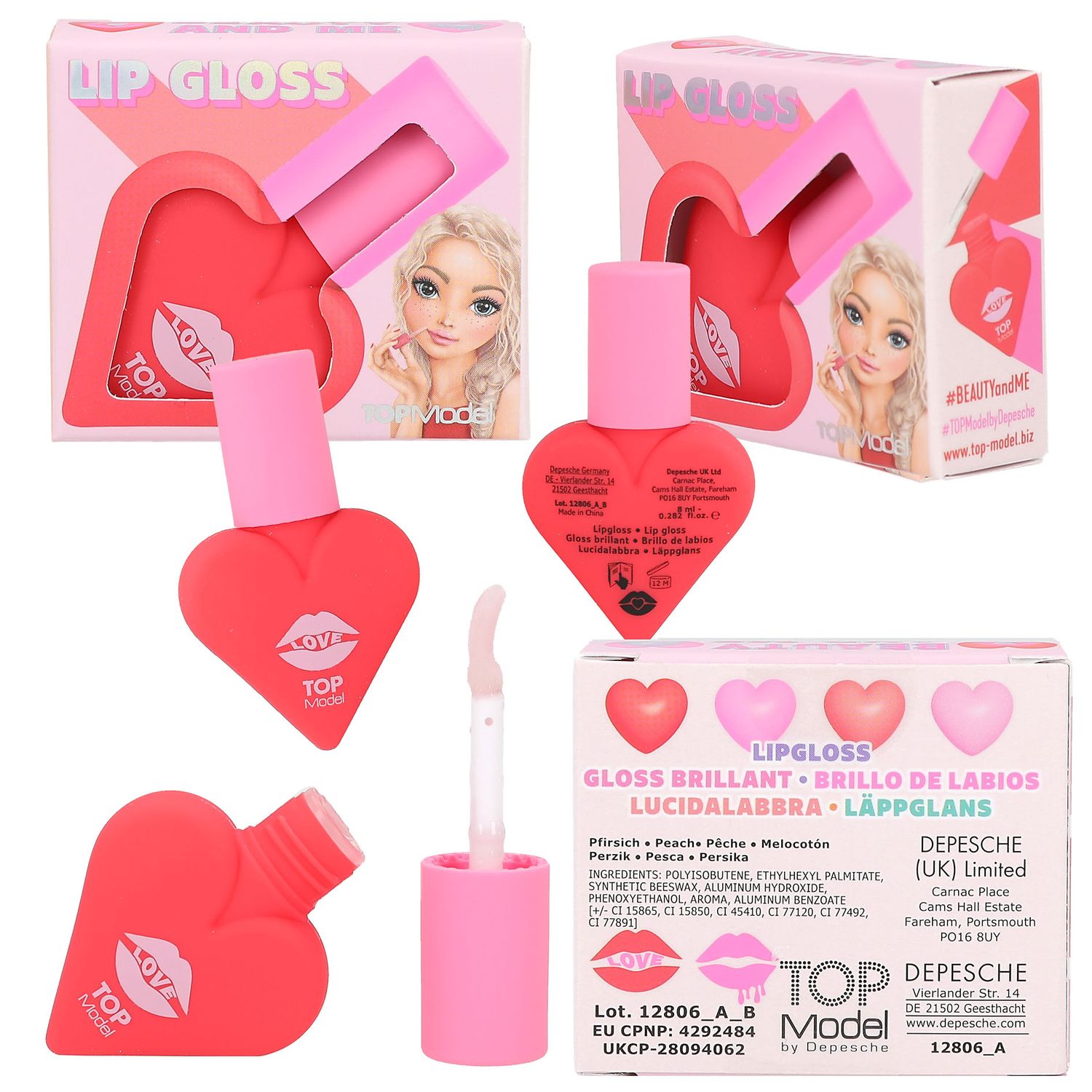 TOPModel lipgloss sweet heart, Geur: Perzik