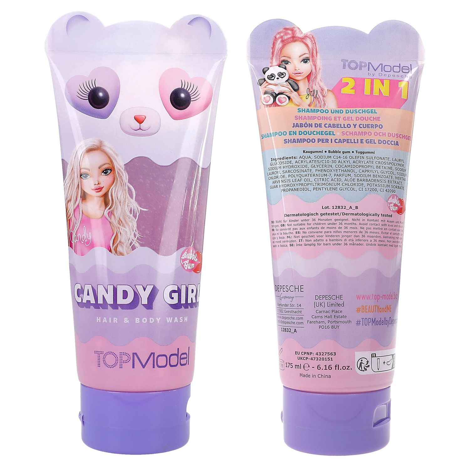 TOPModel shampoo en douchegel, Geur: Bubbelgum