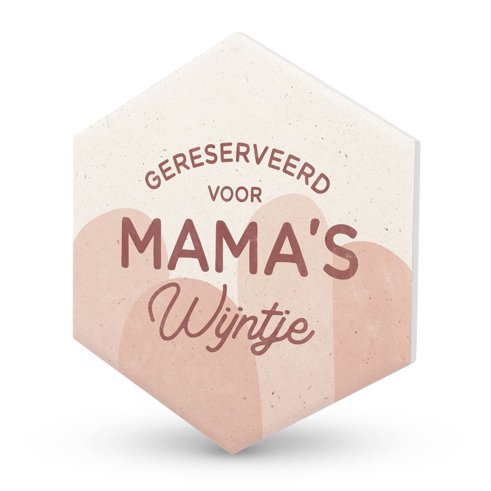 Keramieken onderzetter mama&#39;s wijntje
