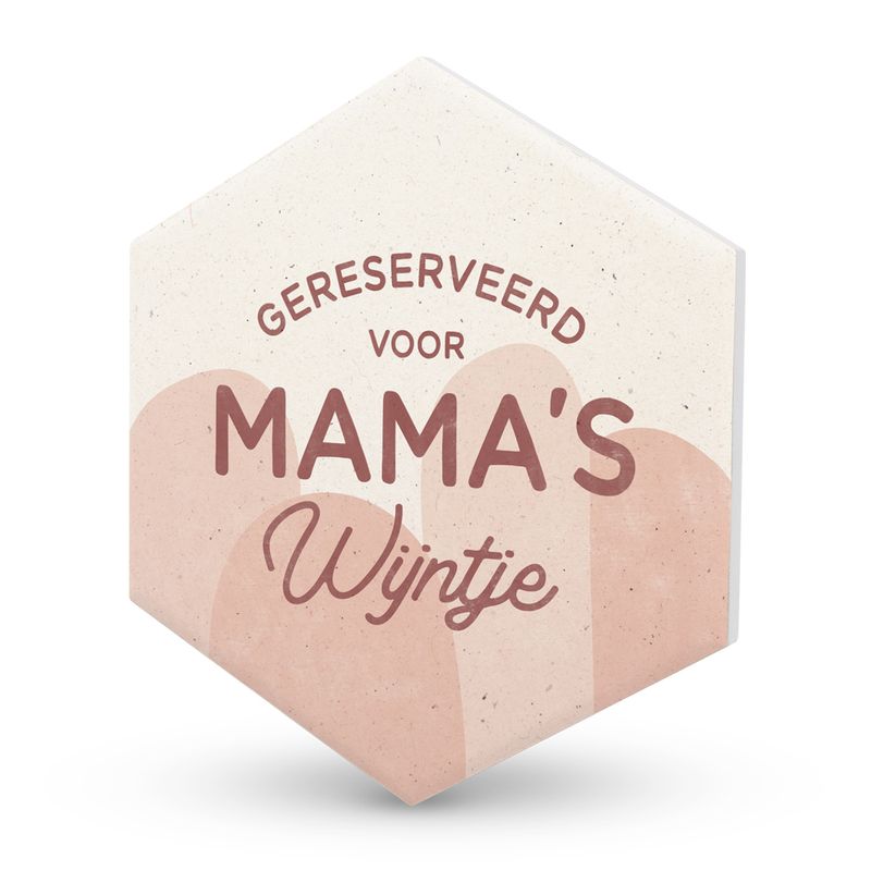 Keramieken onderzetter mama&#39;s wijntje