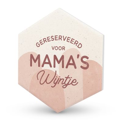 Keramieken onderzetter mama's wijntje