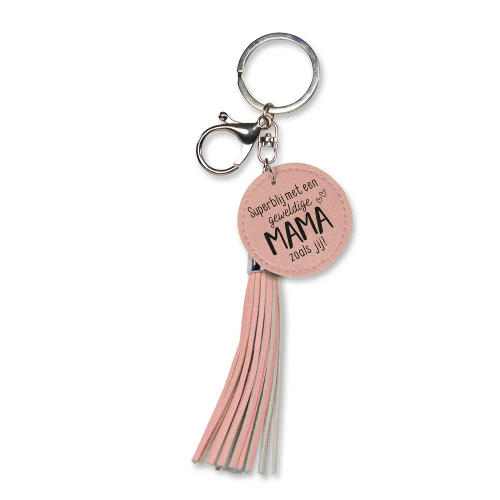 Sleutelhanger tassel mama rond