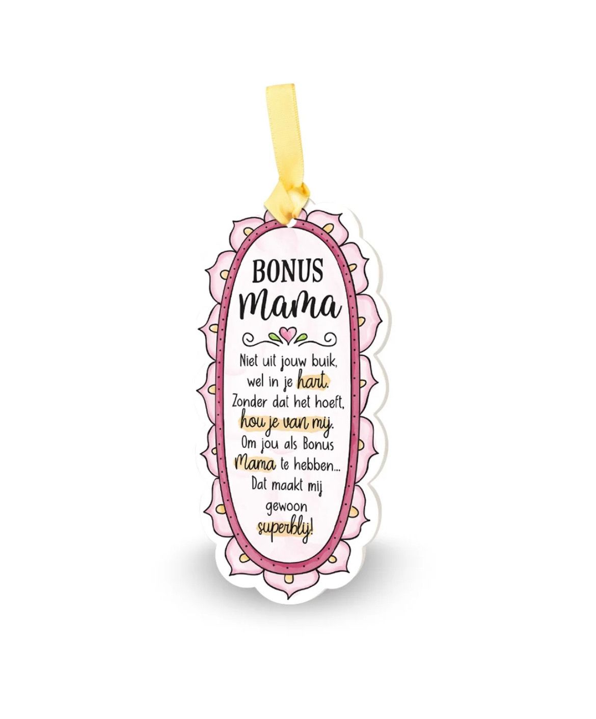 Kleurrijk tegeltje bonus mama