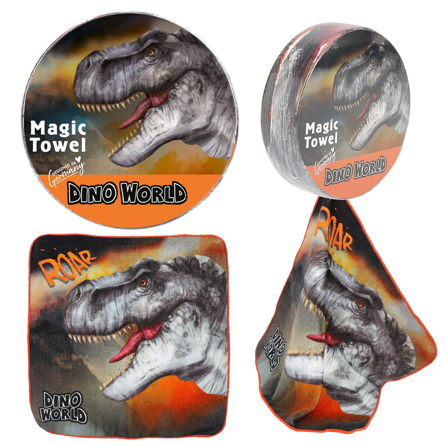 Dino World magic towel, Motief: T-REX kop