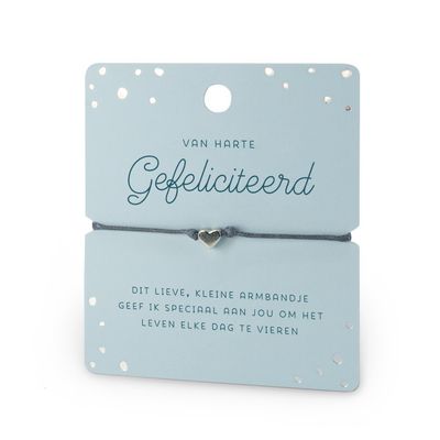 Hart armband gefeliciteerd