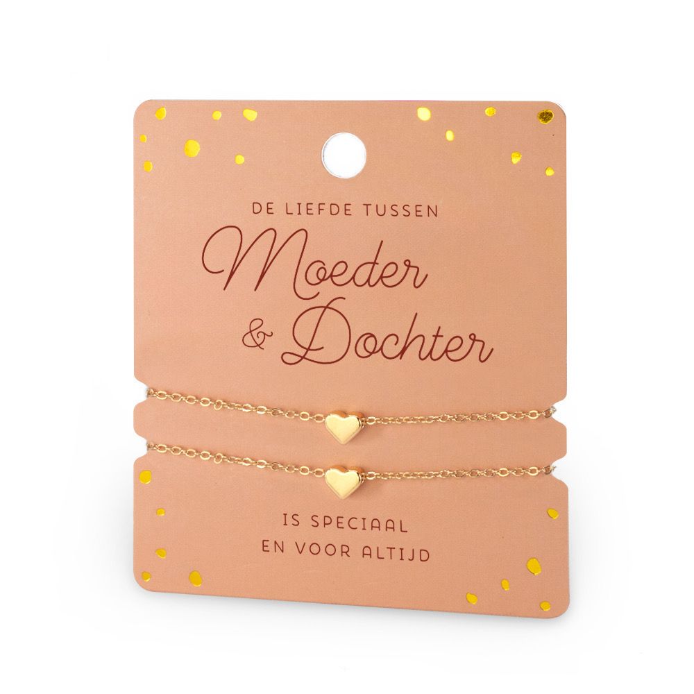 Hart armband dubbel moeder &amp; dochter