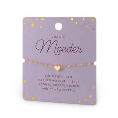 Hart armband liefste moeder goud