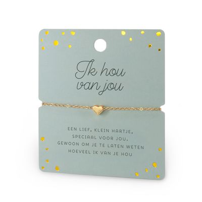 Hart armband ik hou van jou