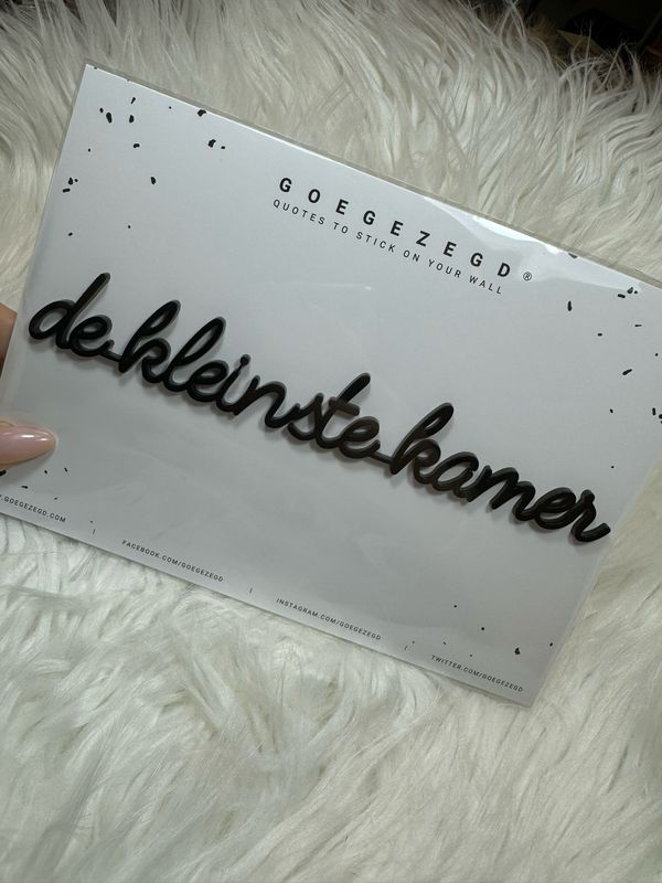 Goegezegd quote - de kleinste kamer black