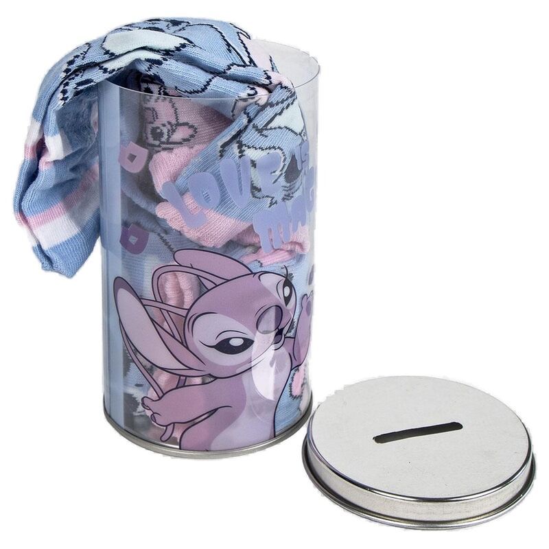 Stitch set spaarpot en sokken, Maat: 27/30