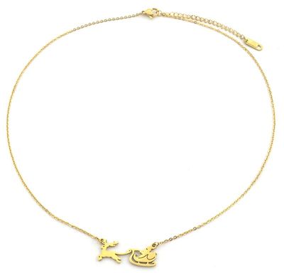 Ketting Slee met rendier goud