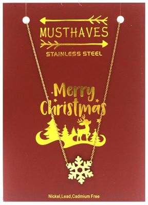 Ketting Sneeuwvlok goud