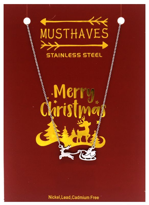 Ketting slee met rendier zilver