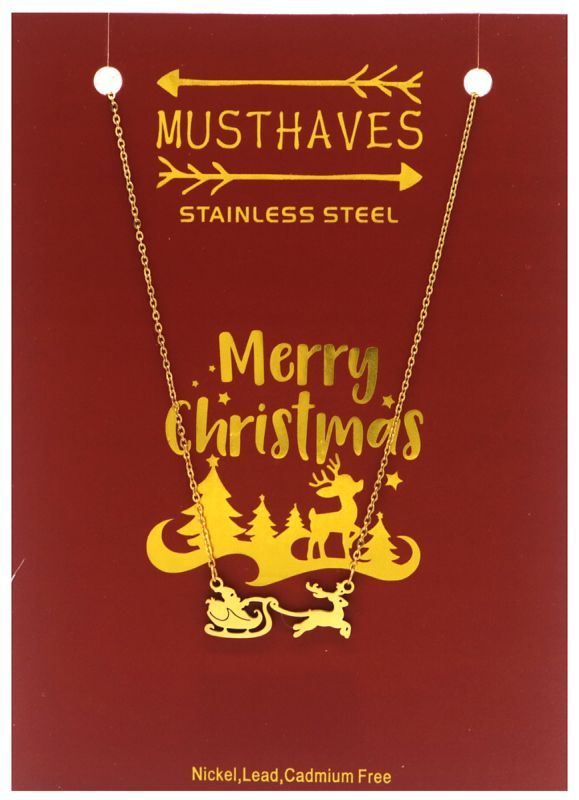 Ketting Slee met rendier goud