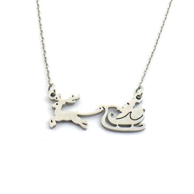 Ketting slee met rendier zilver