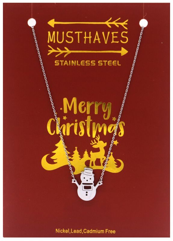 Ketting sneeuwman zilver