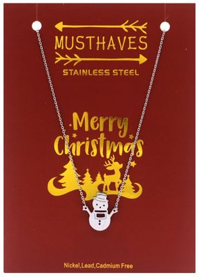 Ketting sneeuwman zilver