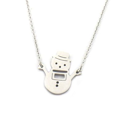 Ketting sneeuwman zilver