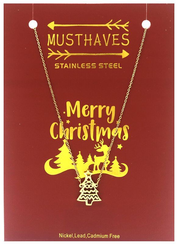 Ketting kerstboom goud