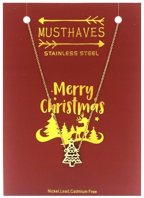 Ketting kerstboom goud