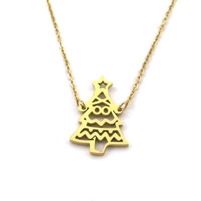 Ketting kerstboom goud