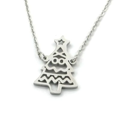 Ketting kerstboom zilver